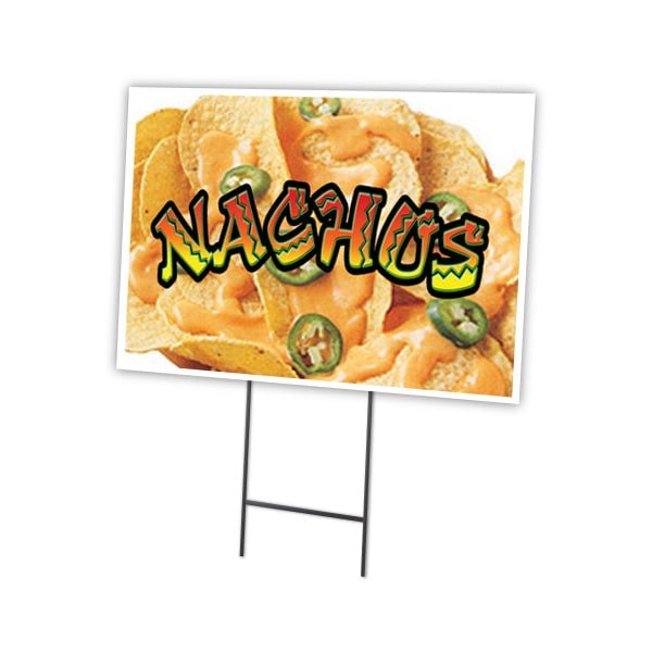 Signmission Nachos1 Yard Sign & Stake outdoor plastic coroplast window, C-1824-DS-Nachos1 C-1824-DS-Nachos1 - main